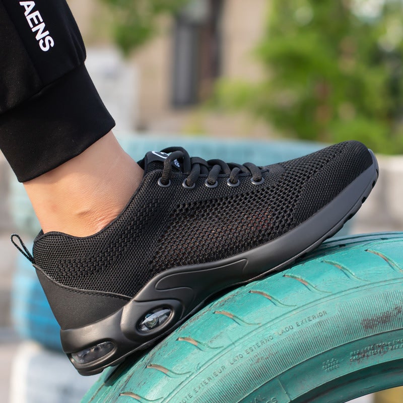 Summer Anti-Smashing And Anti-Piercing Labor Protection Shoes Men'S Comfortable Breathable Shock-Absorbing Lightweight Air Cushion Construction Site Safety Protection Shoes - Image 4